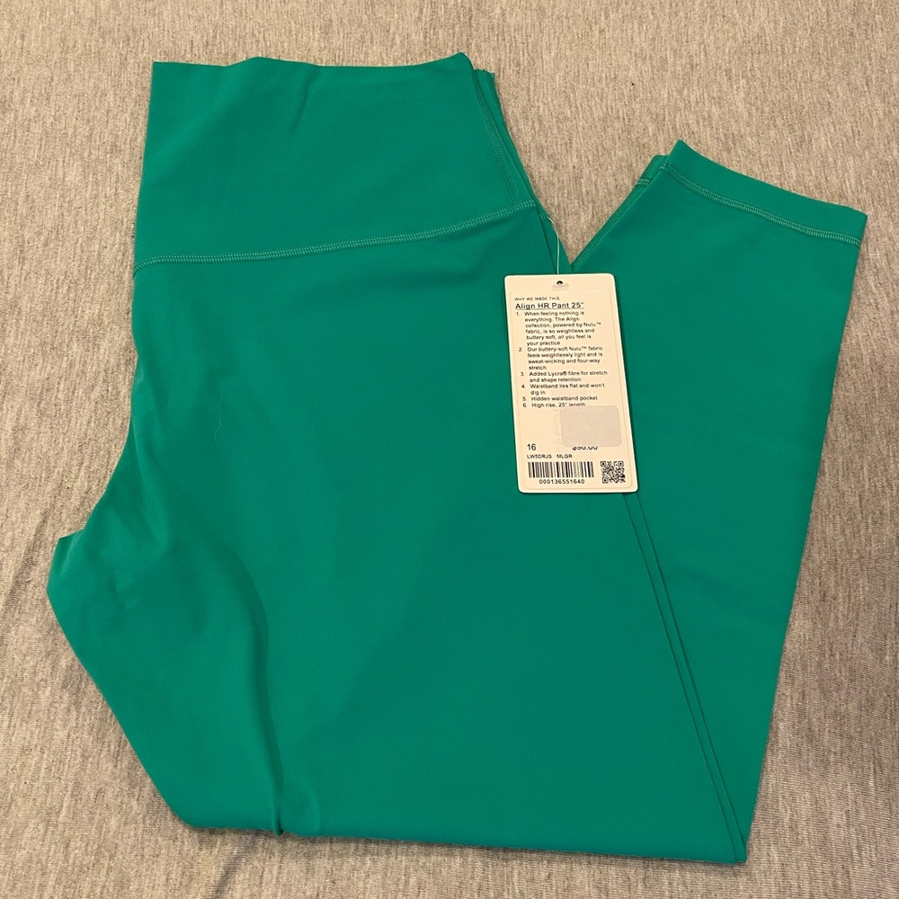 NWT lululemon align hr pant 25”